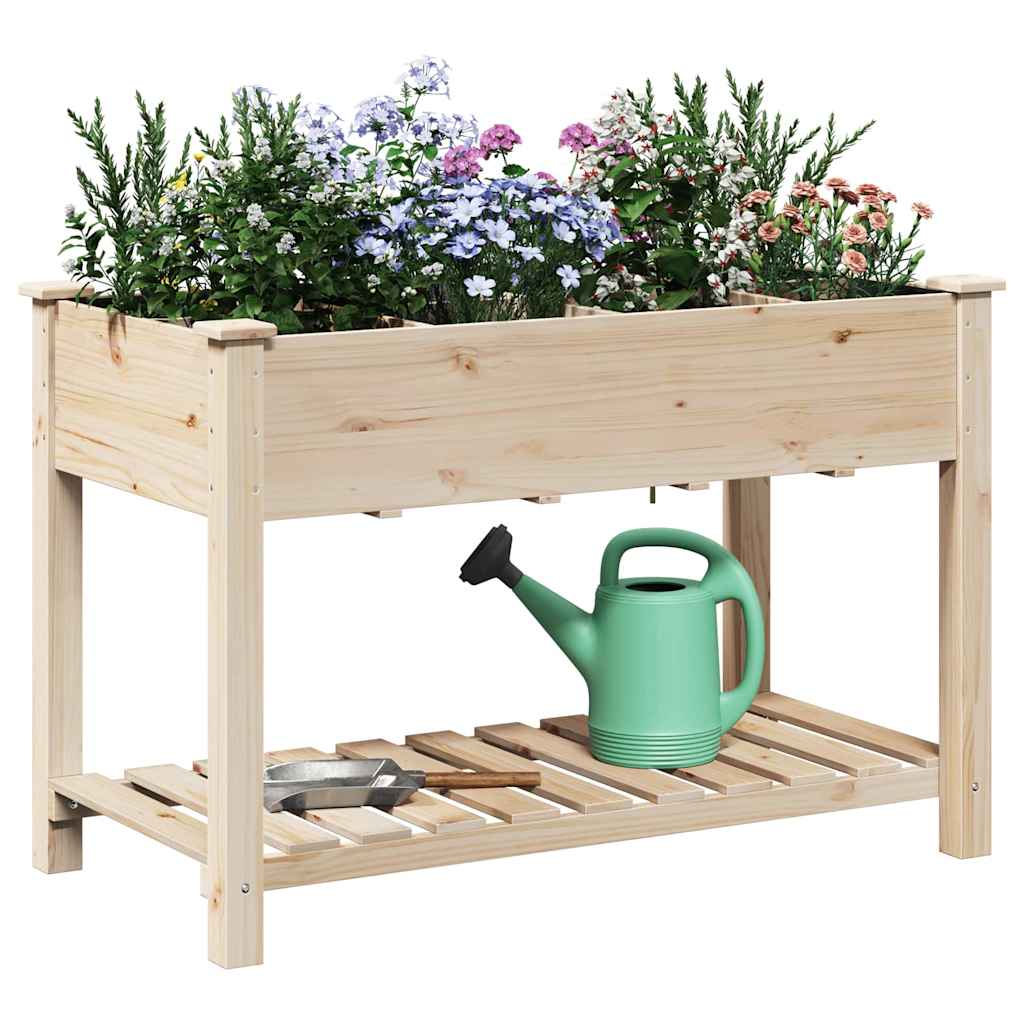 Gartenblumentopf Beige 115 x 59 x 76.5 cm Massives Fichtenholz