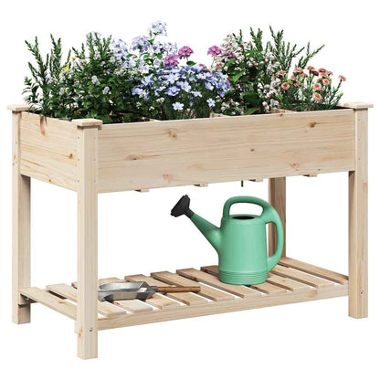 Gartenblumentopf Beige 115 x 59 x 76.5 cm Massives Fichtenholz