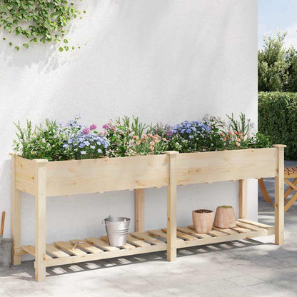 Gartenblumentopf mit Regal Beige 203.5 x 53 x 76.5 cm