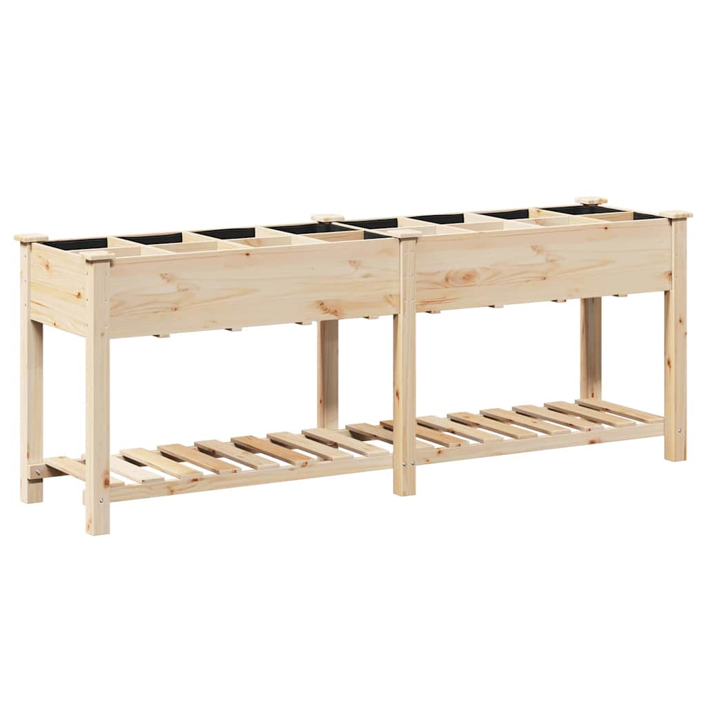 Gartenblumentopf mit Regal Beige 203.5 x 53 x 76.5 cm