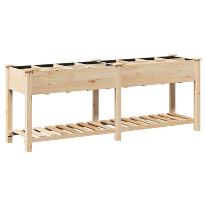 Gartenblumentopf mit Regal Beige 203.5 x 53 x 76.5 cm