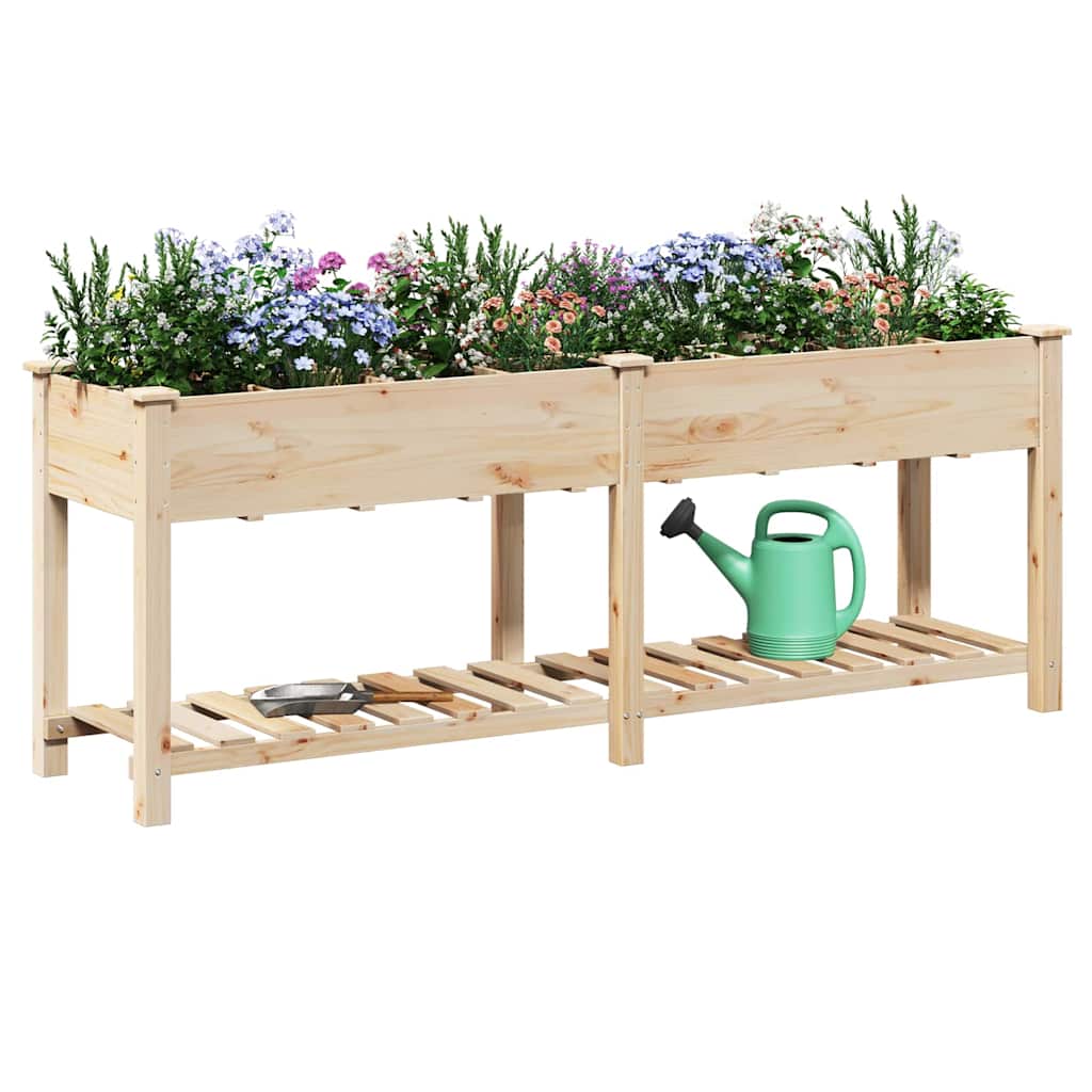 Gartenblumentopf mit Regal Beige 203.5 x 53 x 76.5 cm