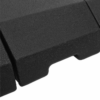 Set mit Ausleger-Sonnenschirmbasis 4 pcs Schwarz