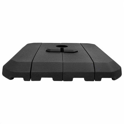 Set mit Ausleger-Sonnenschirmbasis 4 pcs Schwarz