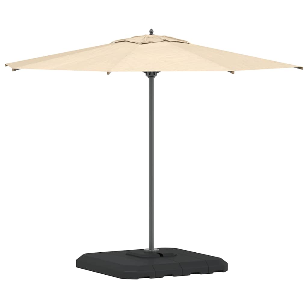 Set mit Ausleger-Sonnenschirmbasis 4 pcs Schwarz