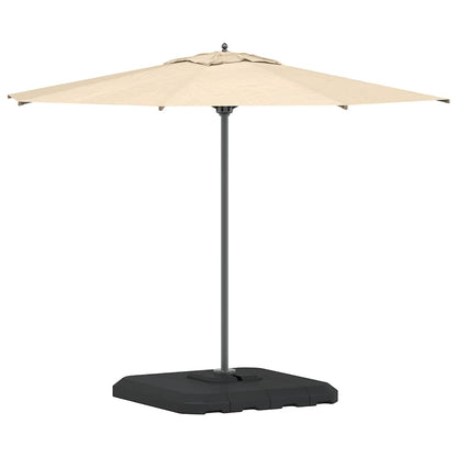 Set mit Ausleger-Sonnenschirmbasis 4 pcs Schwarz