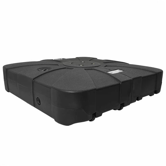 Set mit Ausleger-Sonnenschirmbasis 2 pcs Schwarz