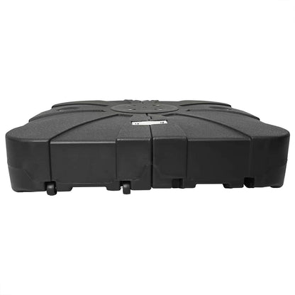 Set mit Ausleger-Sonnenschirmbasis 2 pcs Schwarz