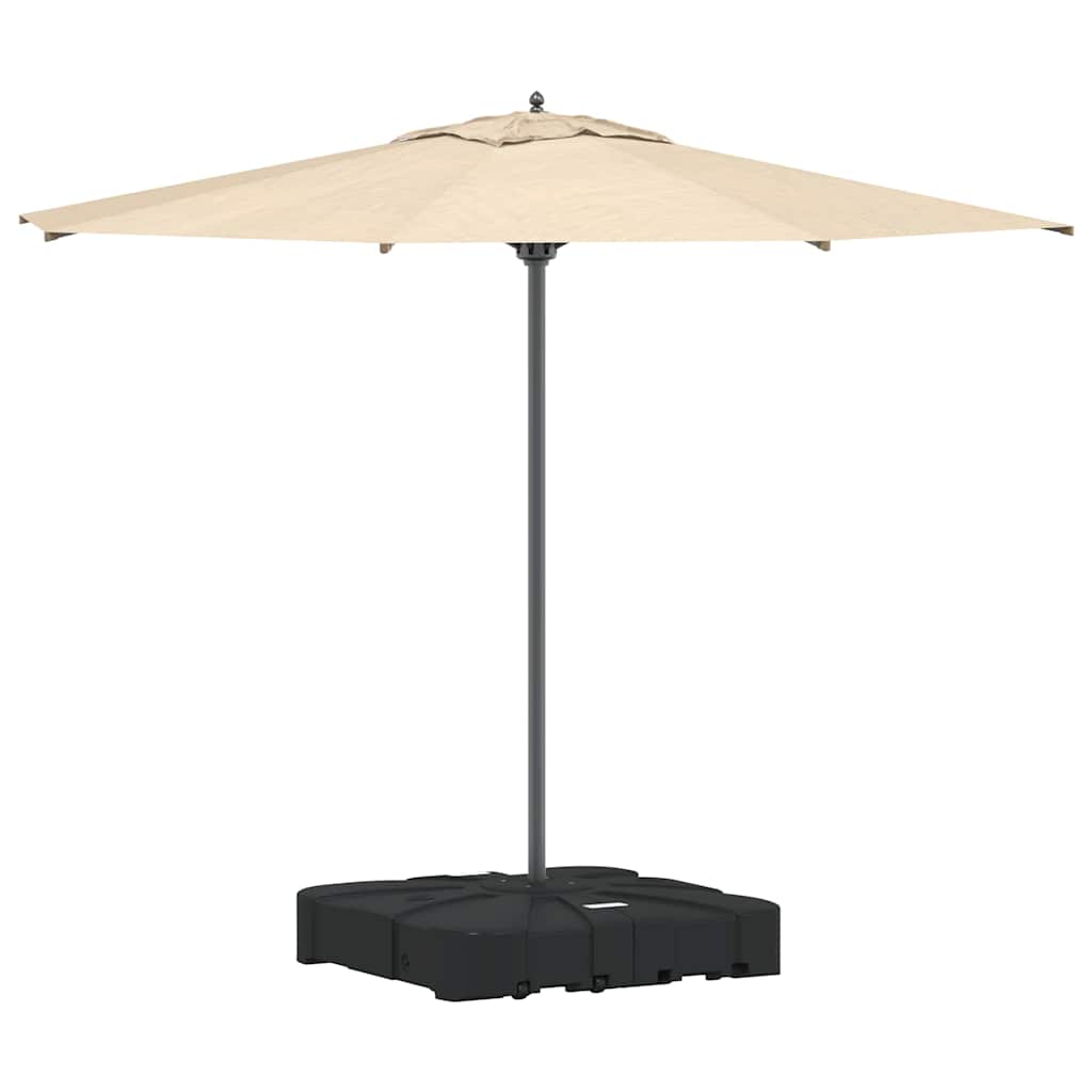 Set mit Ausleger-Sonnenschirmbasis 2 pcs Schwarz