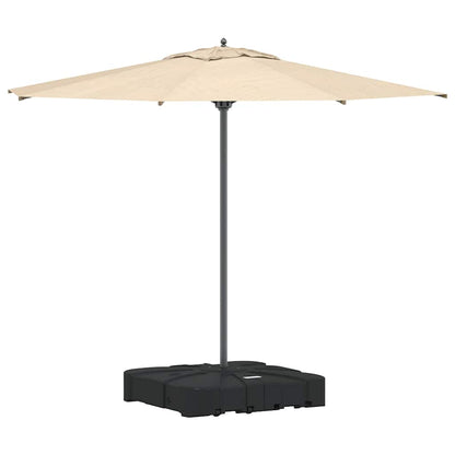 Set mit Ausleger-Sonnenschirmbasis 2 pcs Schwarz