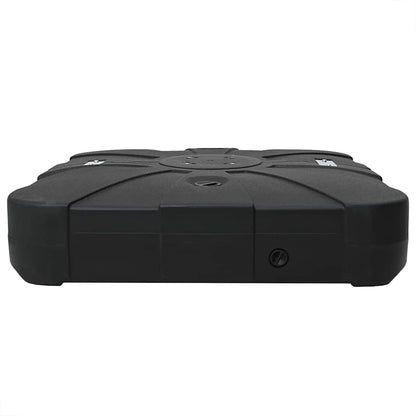 Set mit Ausleger-Sonnenschirmbasis 2 pcs Schwarz