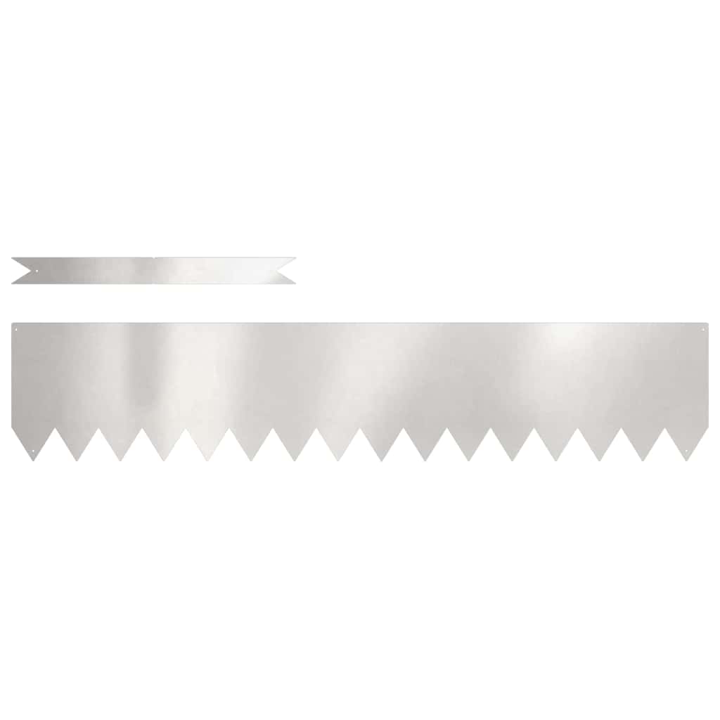 Rasenkanten 50 pcs Silber 100 x 0.5 x 20 cm Edelstahl