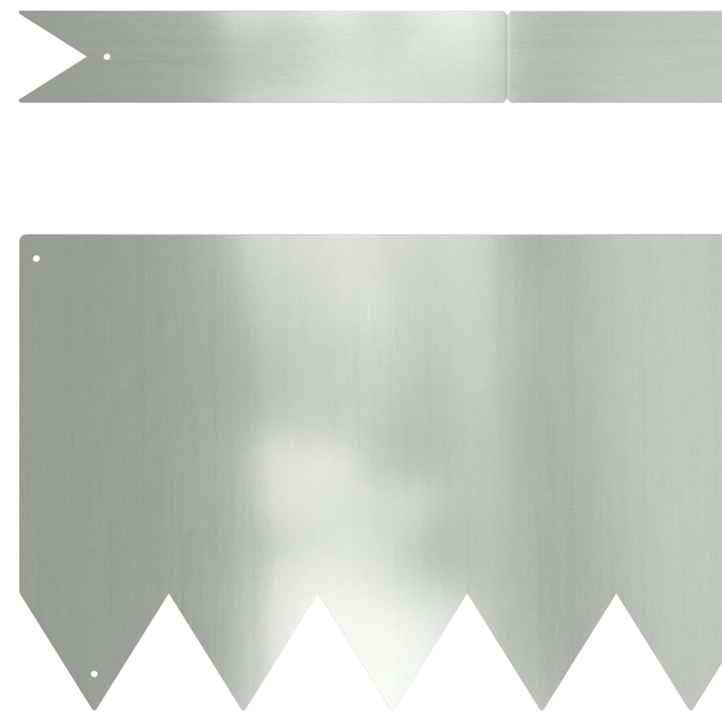 Rasenkanten 50 pcs Silber 100 x 0.5 x 20 cm Verzinkter Stahl