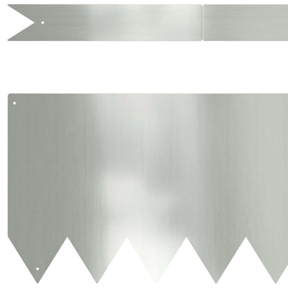 Rasenkanten 50 pcs Silber 100 x 0.5 x 20 cm Verzinkter Stahl