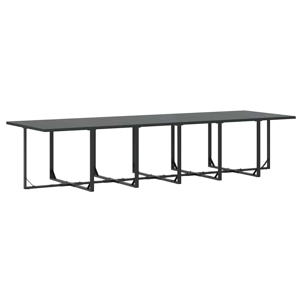 Garten Essgruppe 13 pcs Schwarz Stahl