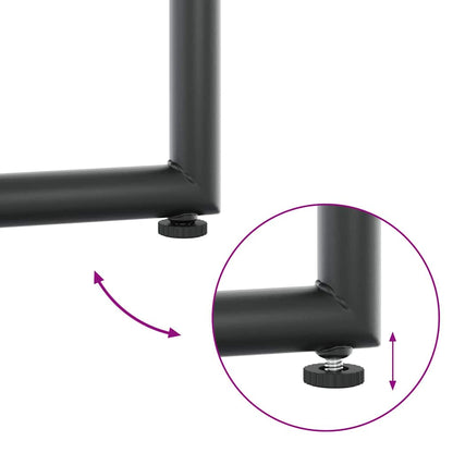 Garten Essgruppe 11 pcs Schwarz Stahl