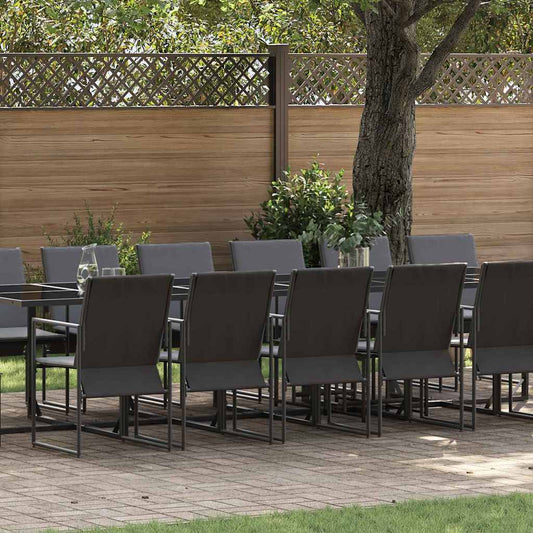 Garten Essgruppe 17 pcs Schwarz Stahl