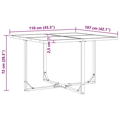 Garten Essgruppe 9 pcs Schwarz Stahl