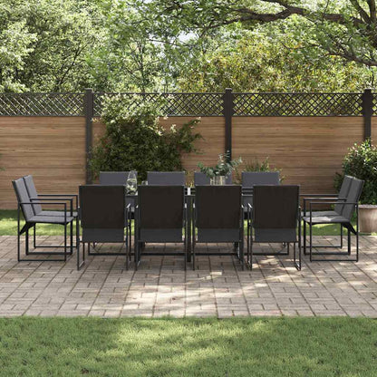 Garten Essgruppe 13 pcs Schwarz Stahl