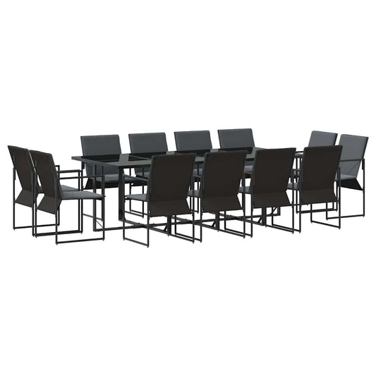 Garten Essgruppe 13 pcs Schwarz Stahl