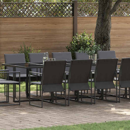 Garten Essgruppe 15 pcs Schwarz Stahl