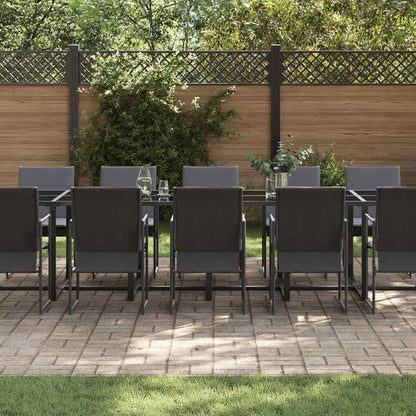 Garten Essgruppe 15 pcs Schwarz Stahl
