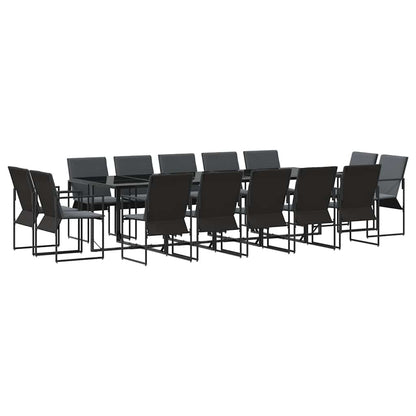 Garten Essgruppe 15 pcs Schwarz Stahl