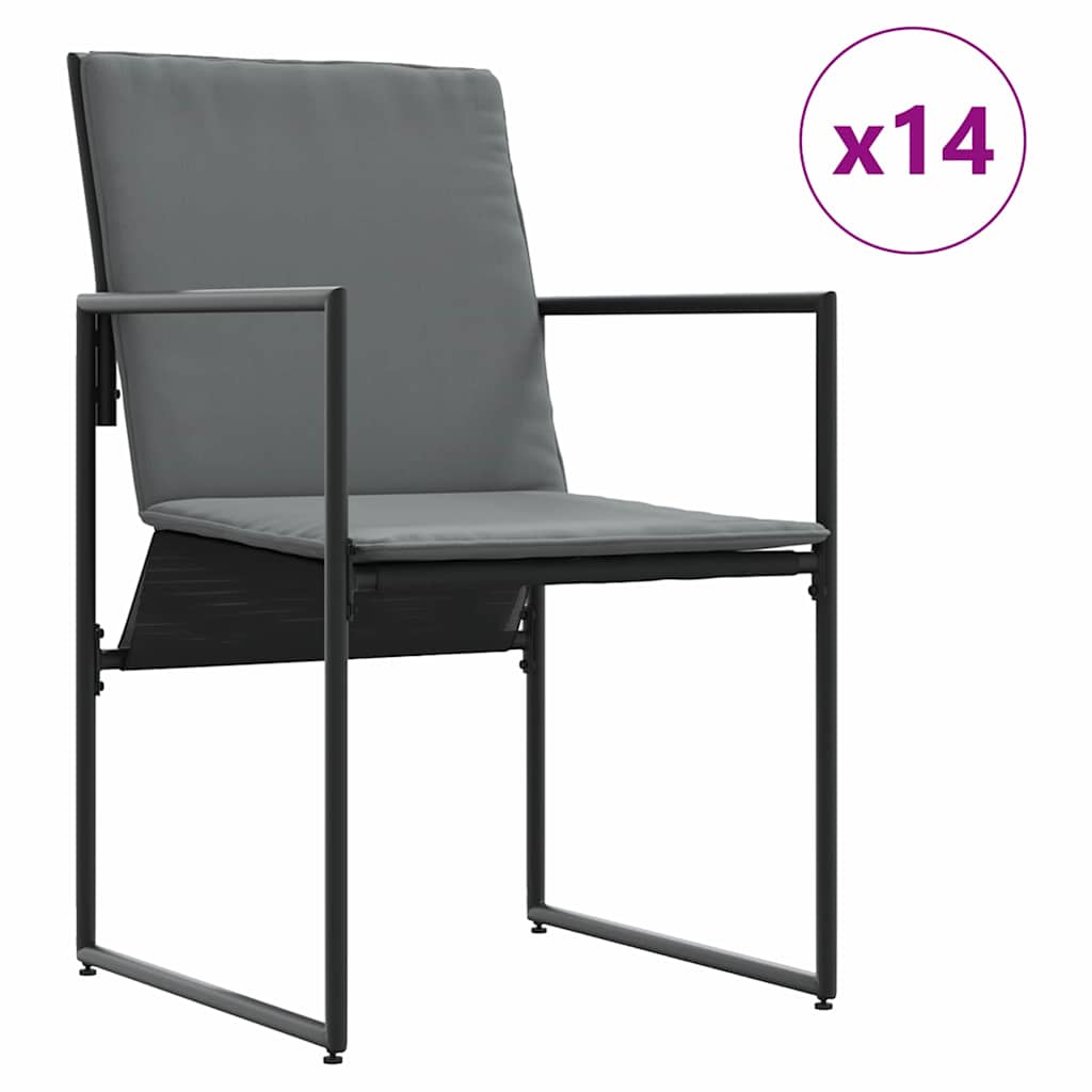 Garten Essgruppe 15 pcs Schwarz Stahl