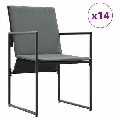 Garten Essgruppe 15 pcs Schwarz Stahl