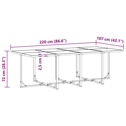 Garten Essgruppe 9 pcs Schwarz Stahl
