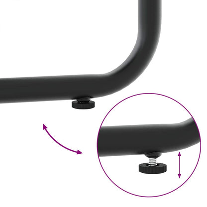 Garten Essgruppe 11 pcs Schwarz Stahl