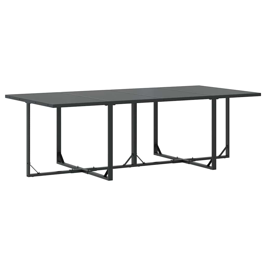 Garten Essgruppe 9 pcs Schwarz Stahl