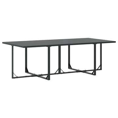 Garten Essgruppe 9 pcs Schwarz Stahl