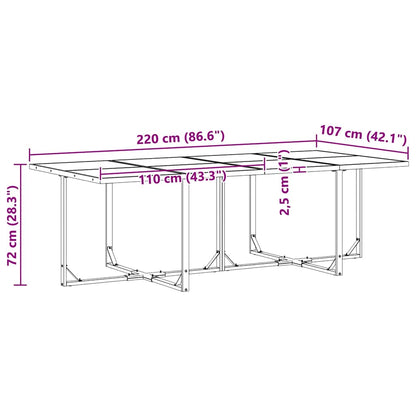 Garten Essgruppe 9 pcs Schwarz Stahl