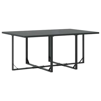 Garten Essgruppe 11 pcs Schwarz Stahl