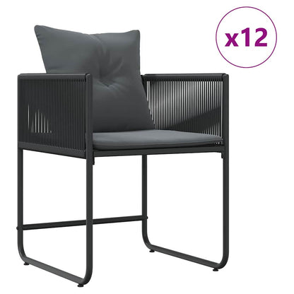 Garten Essgruppe 13 pcs Schwarz Stahl