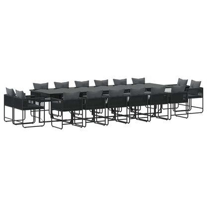 Garten Essgruppe 17 pcs Schwarz Stahl