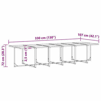 Garten Essgruppe 17 pcs Schwarz Stahl