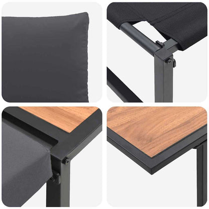 Garten Essgruppe 3 pcs Anthrazit Stahl