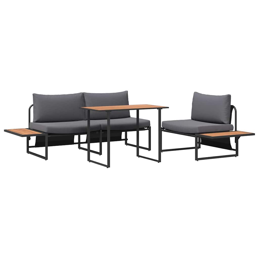 Garten Essgruppe 3 pcs Anthrazit Stahl