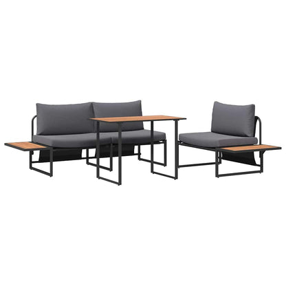 Garten Essgruppe 3 pcs Anthrazit Stahl