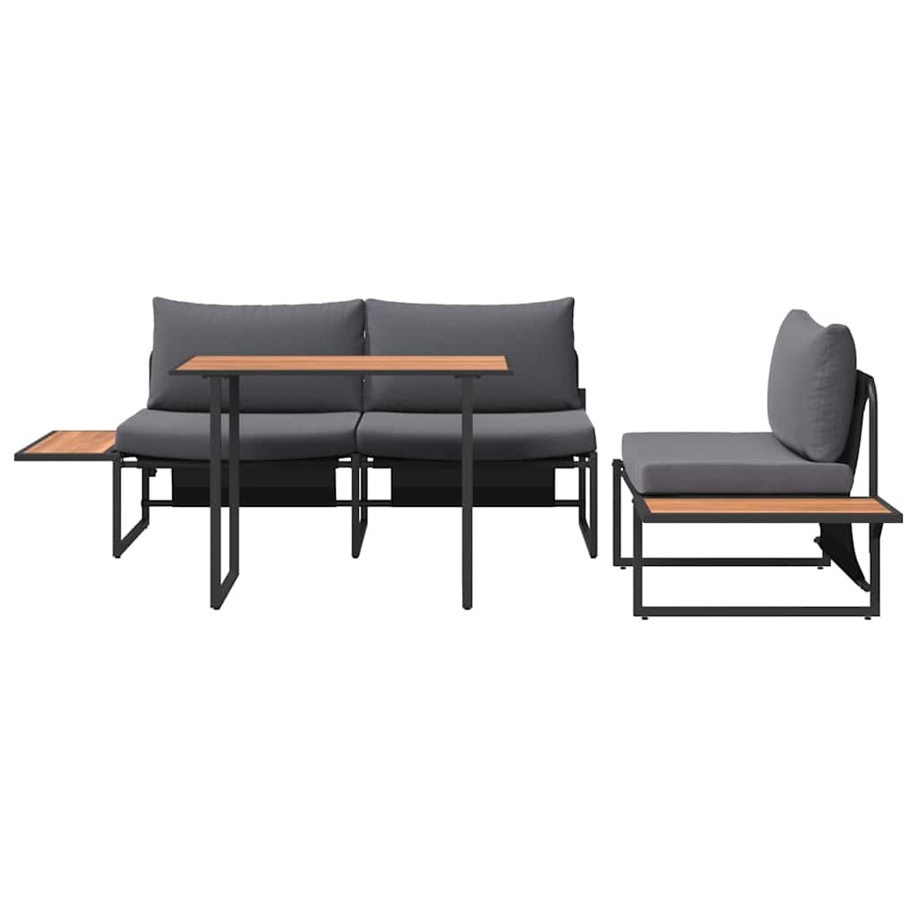 Garten Essgruppe 3 pcs Anthrazit Stahl