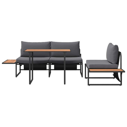 Garten Essgruppe 3 pcs Anthrazit Stahl
