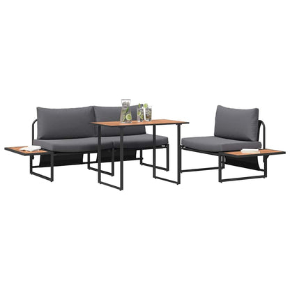 Garten Essgruppe 3 pcs Anthrazit Stahl