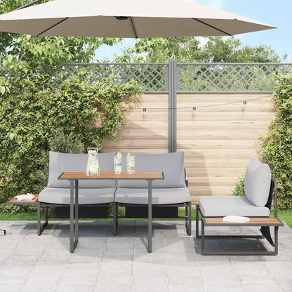 Garten Essgruppe 3 pcs Hellgrau Stahl
