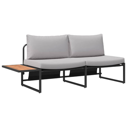 Garten Essgruppe 3 pcs Hellgrau Stahl