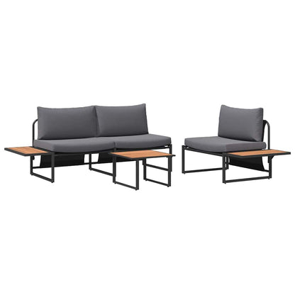 Garten Essgruppe 3 pcs Anthrazit Stahl