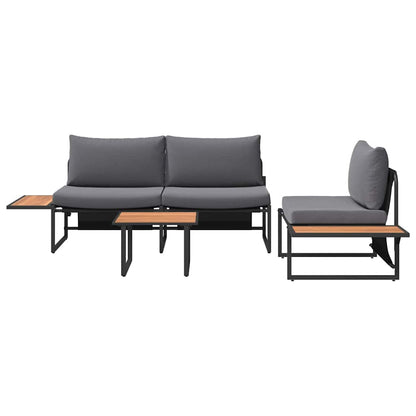 Garten Essgruppe 3 pcs Anthrazit Stahl
