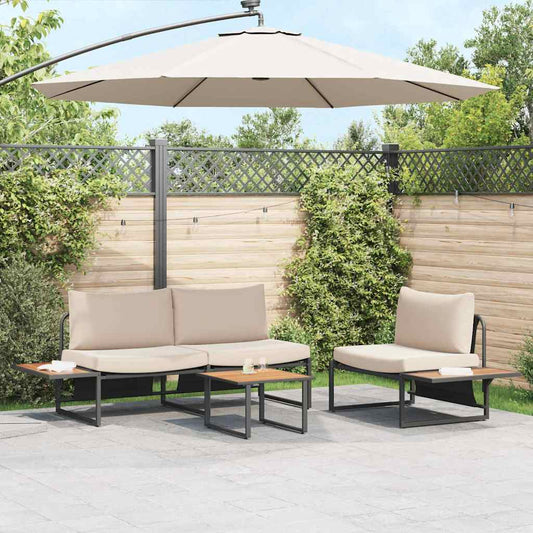Garten Essgruppe 3 pcs Taupe Stahl