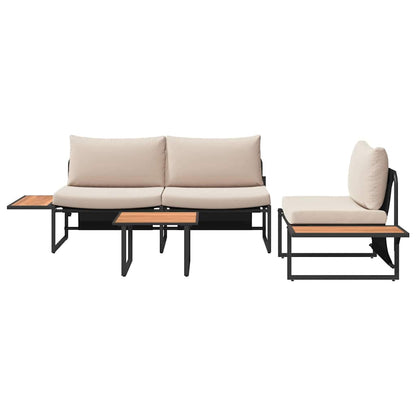 Garten Essgruppe 3 pcs Taupe Stahl